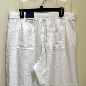 Old Navy Crisp White Linen Pants - NWT